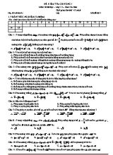 Đề kiểm tra Chương I môn Hình học Lớp 11 (Ban cơ bản) - Mã đề 1